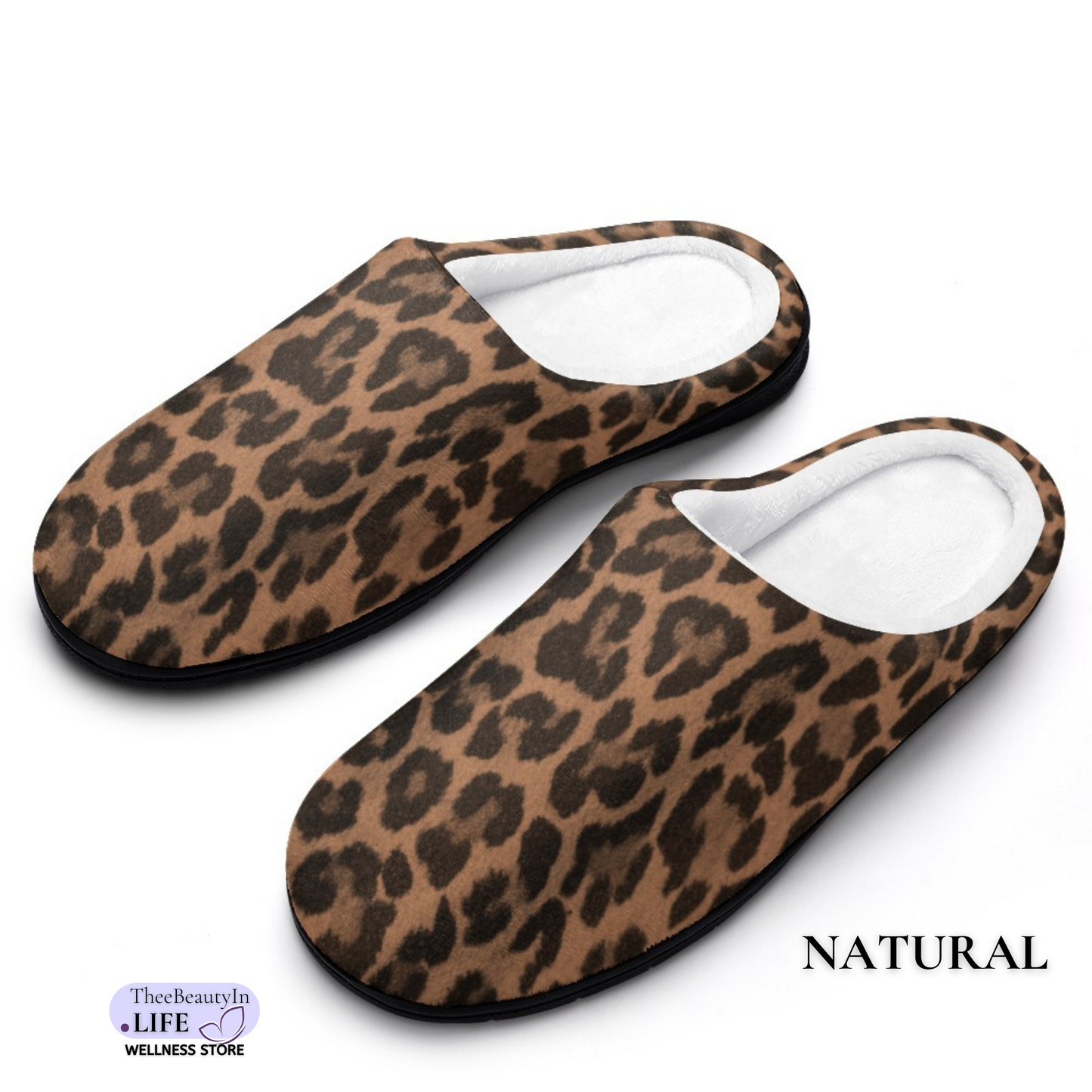 Panther Print House Shoe Slippers | Custom Animal Slippers for Women | Cute Bedroom Shoes for Adults | Robe and Slipper Gift Sets for Women | Jaguar and Pink House Shoes