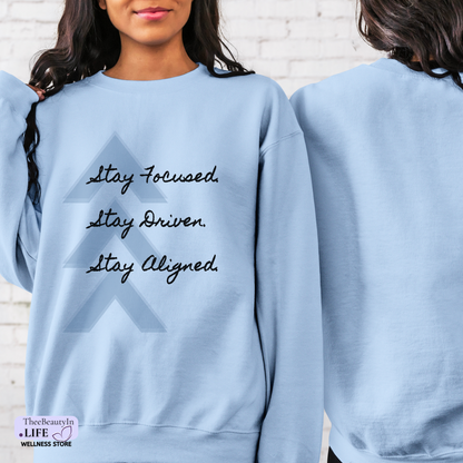 Crewneck Sweatshirt - Handwritten Note | Personalized Motivational Shirt for Women | Positivity Sweater for Meditation | Uplifting Quotes and Messages for Success | Gifts for Yoga Practice