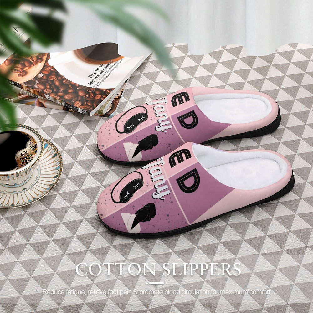 Bedtime Blush House Shoe Slippers | Custom Slippers | Cute Bedroom Shoes | Robe and Slipper Gift Sets for Women | Personalized House Shoes