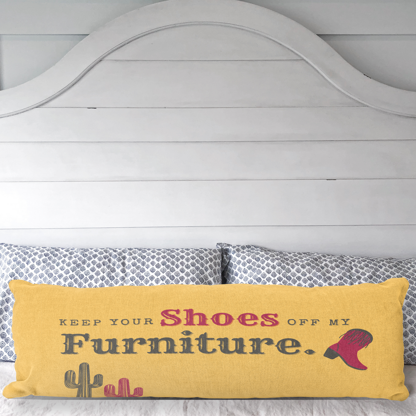 Body Pillow - Desert Boots | 20" x 54" Support Pillow Insert and Cover | Southwestern Decor for Bedroom or Living Room | Baby Shower or Pregnancy Gift | Rectangular Lumbar Pillow for Sofa or Bed