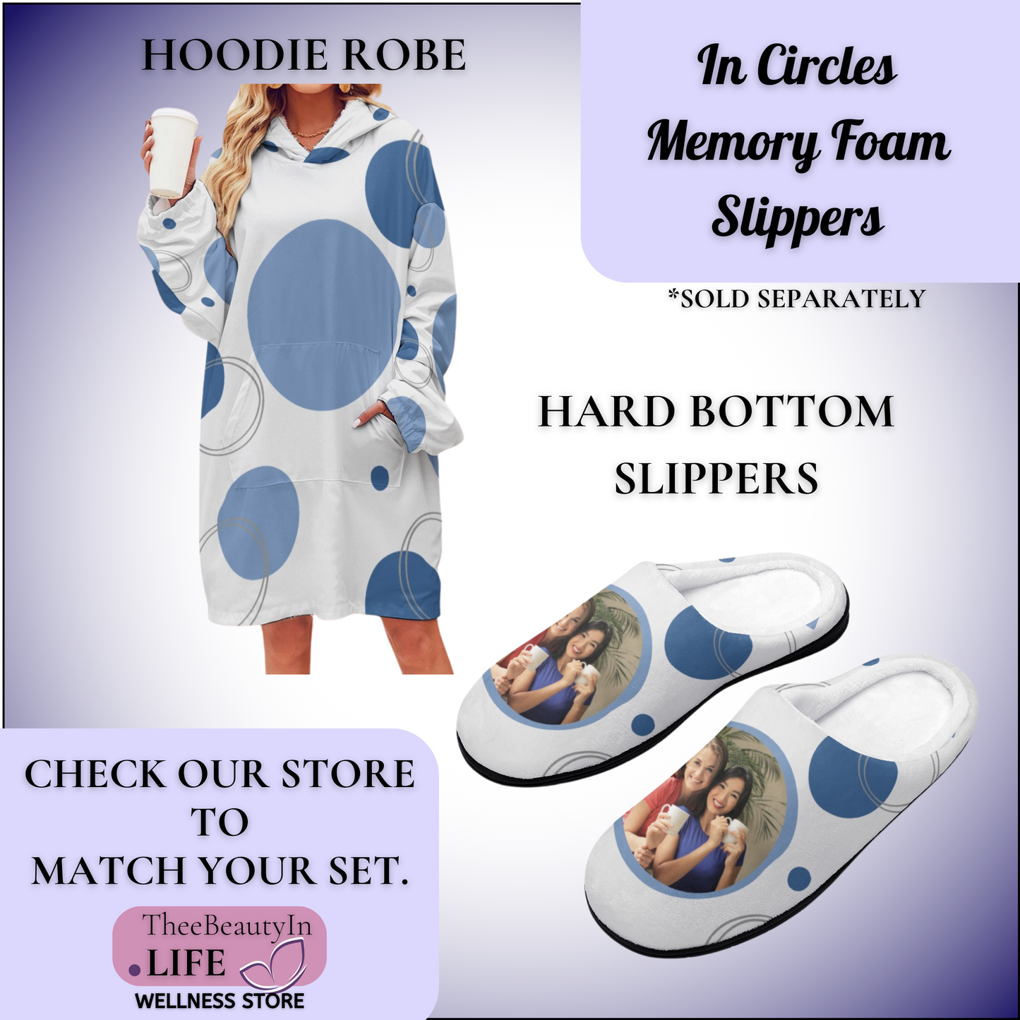 Memory Foam Slippers - In Circles Custom Photo | Fun Personalized Slippers | Ladies Slippers | Plush Cotton House Shoes | Cozy Bedroom Slippers with Non Slip Bottoms