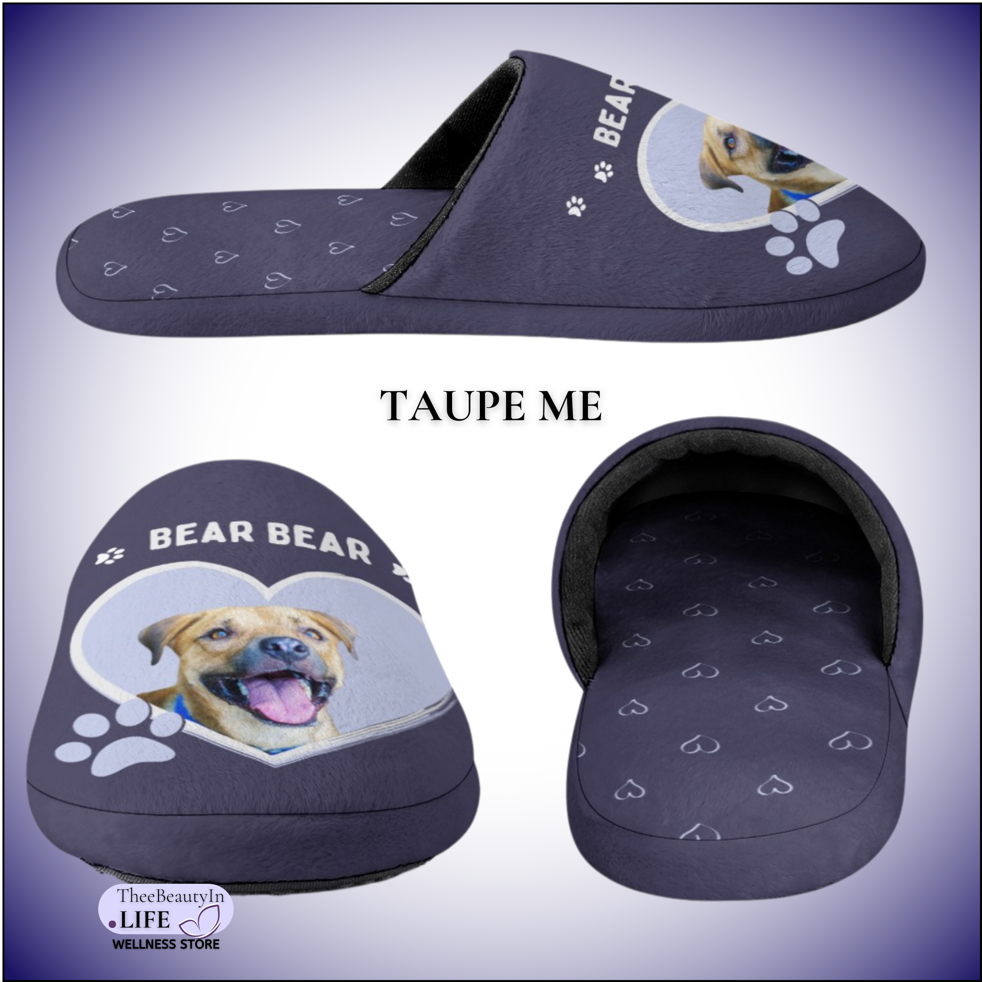 Memory Foam Slippers My Dog Custom Personalized Dog Slippers for W Thee BeautyInLife Wellness Store