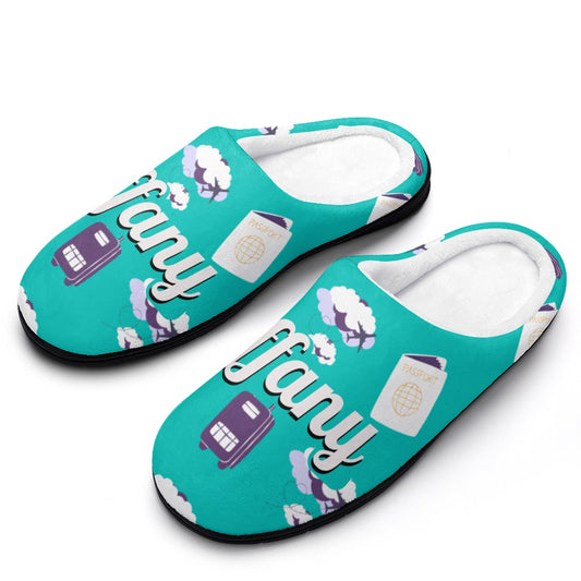 Travelers Mint Cloud House Shoe Slippers | Gifts for Flight Attendants | Gifts for Pilots | Fun Travel Lover Gift | Going On a Trip | Coworker Appreciation Day