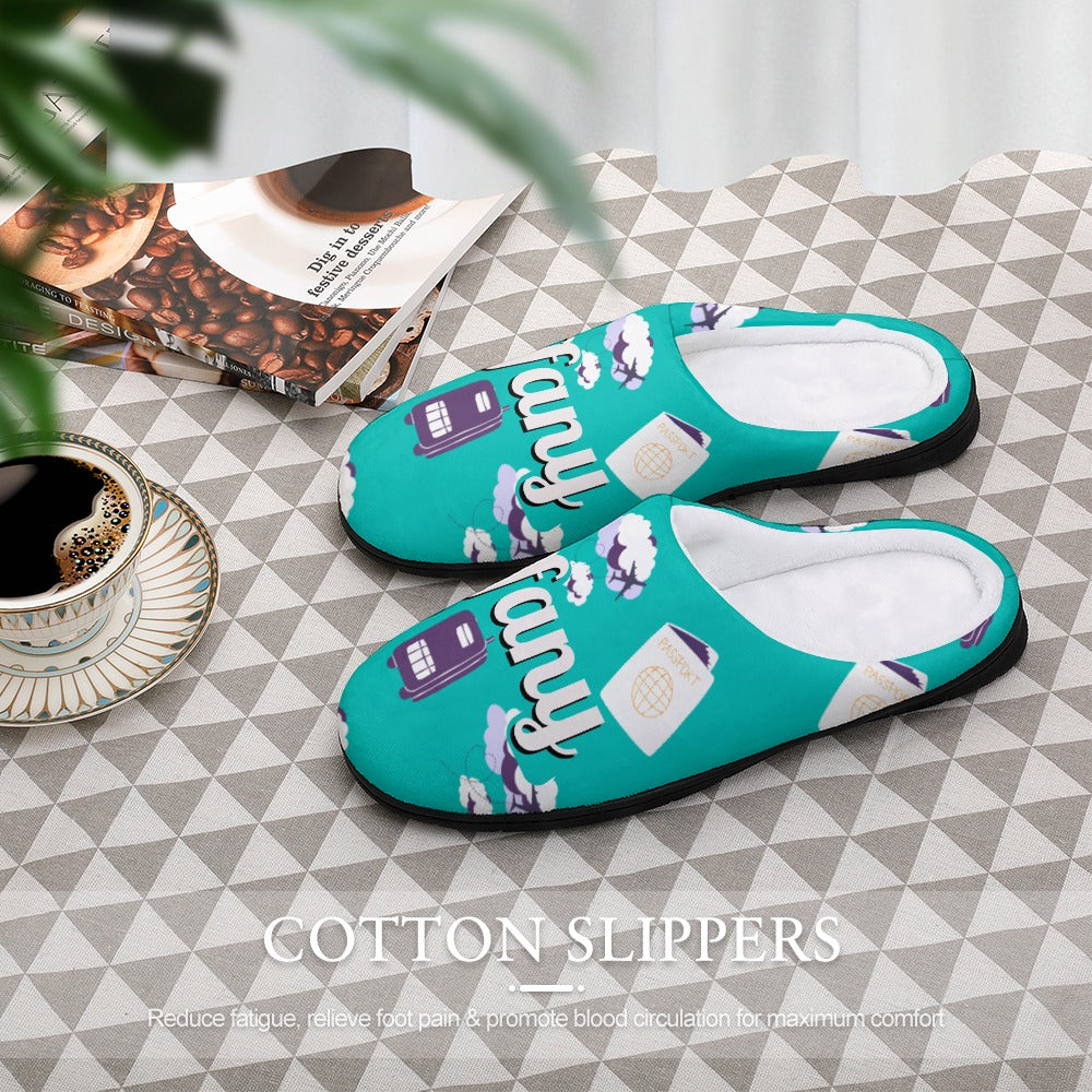 Travelers Mint Cloud House Shoe Slippers | Gifts for Flight Attendants | Gifts for Pilots | Fun Travel Lover Gift | Going On a Trip | Coworker Appreciation Day