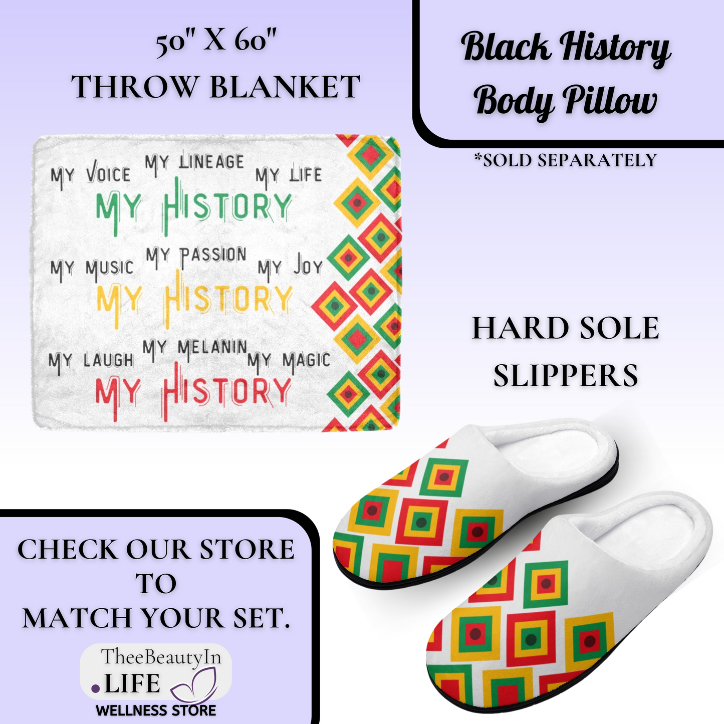 Body Pillow - Black History | 20" x 54" Support Pillow Insert and Cover | Decor for Juneteenth and Black History Month | Sleep Aid for Pregnancy and New Moms | Gift for HBCU College Students | Inspirational Lumbar Pillow for Sofa or Bed