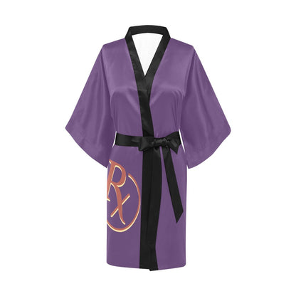 Pharmacist Day Off Purple Silky Satin Robe | Custom Satin Robe | Personalized Gifts | Comfortwear | Bath Robe Kimono and Slipper Sets for Women