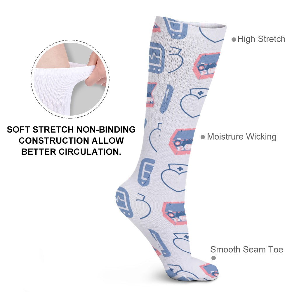 Nurse EKG Crew Dress Socks | Fun Gifts for Nurses | Gifts for RN, LPN, CNA | Nursing Student Graduation Gifts | Nurse Appreciation Day