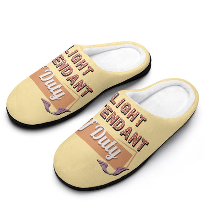 Flight Attendant Yellow House Shoe Slippers | Custom Slippers | Robe and Slipper Gift Sets for Women | Cute Slippers for Adults | House Shoes with Patterns