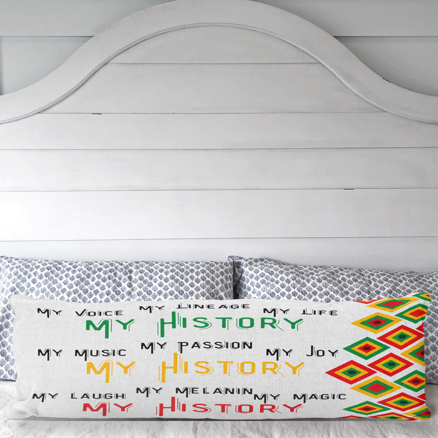 Body Pillow - Black History | 20" x 54" Support Pillow Insert and Cover | Decor for Juneteenth and Black History Month | Sleep Aid for Pregnancy and New Moms | Gift for HBCU College Students | Inspirational Lumbar Pillow for Sofa or Bed