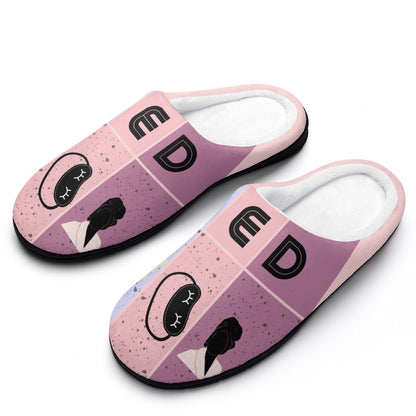 Bedtime Blush House Shoe Slippers | Custom Slippers | Cute Bedroom Shoes | Robe and Slipper Gift Sets for Women | Personalized House Shoes