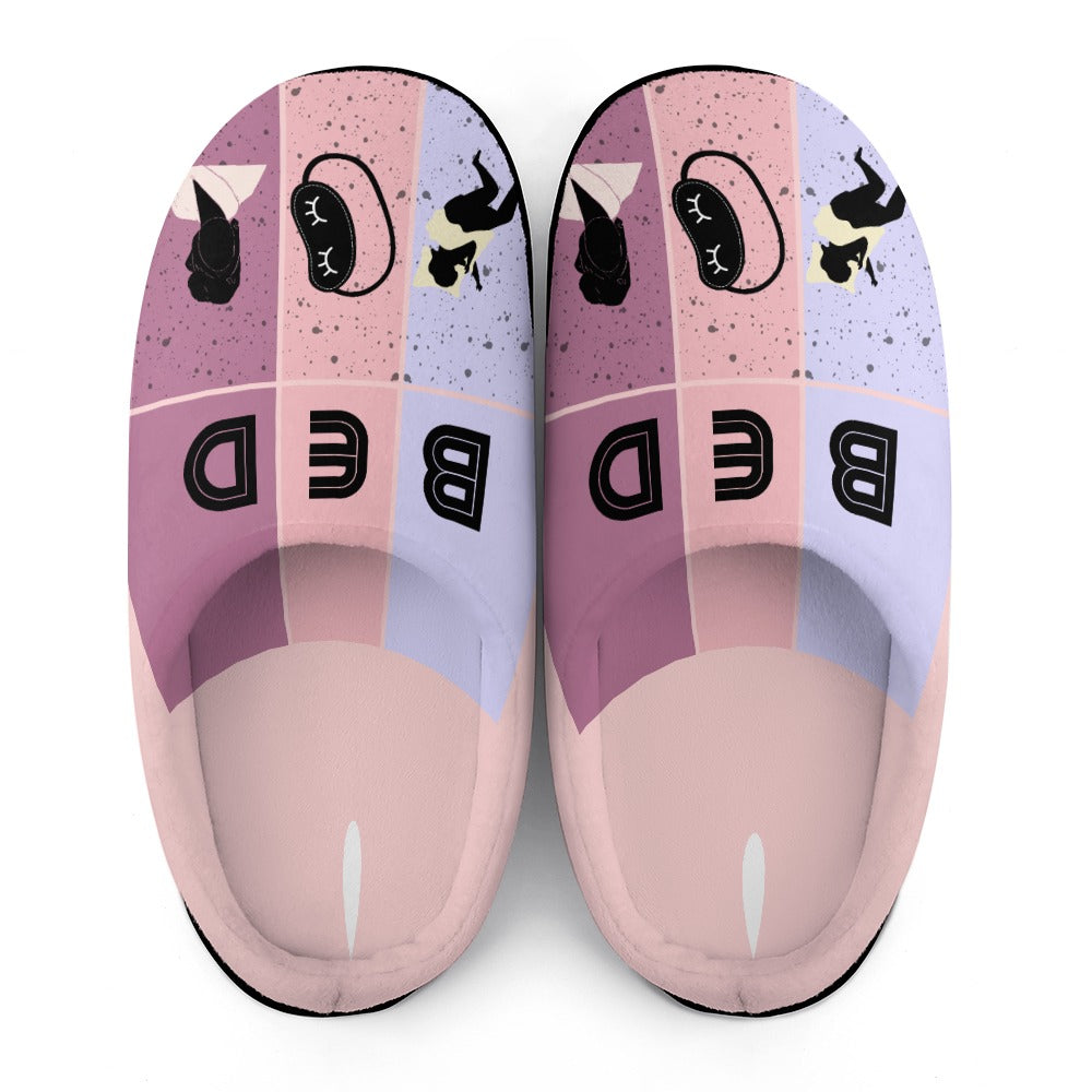 Bedtime Blush House Shoe Slippers | Custom Slippers | Cute Bedroom Shoes | Robe and Slipper Gift Sets for Women | Personalized House Shoes