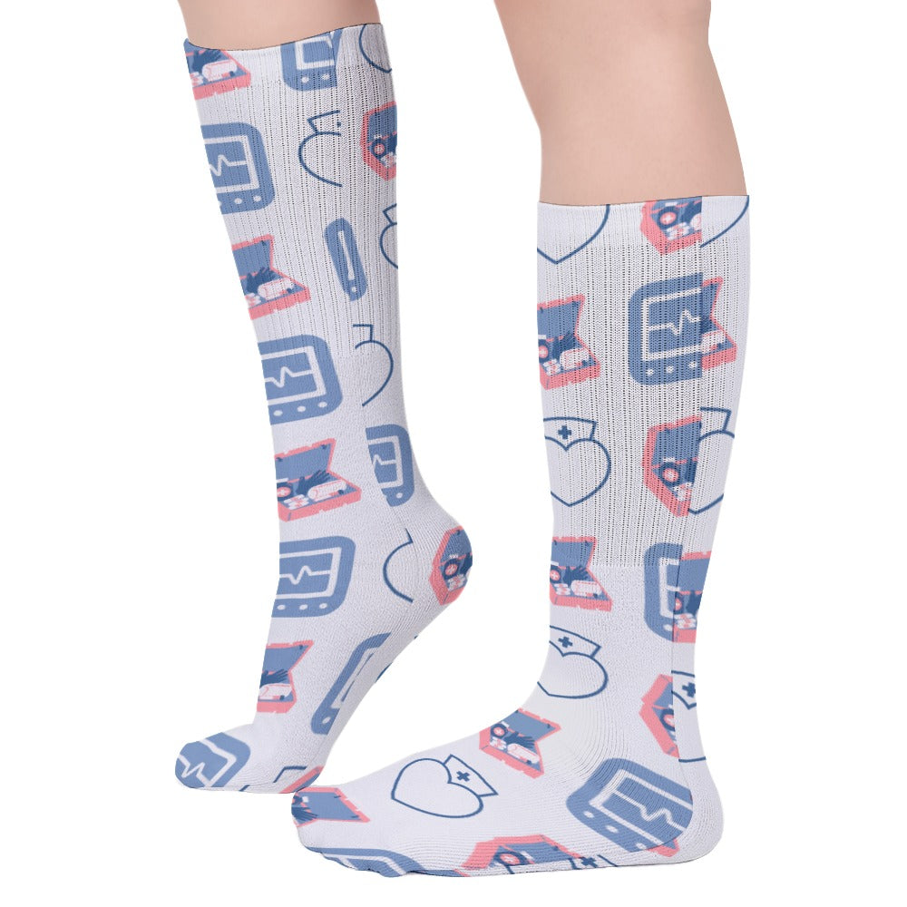 Nurse EKG Crew Dress Socks | Fun Gifts for Nurses | Gifts for RN, LPN, CNA | Nursing Student Graduation Gifts | Nurse Appreciation Day