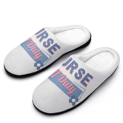 Nurse Bandaid White House Shoe Slippers | Custom | Personalized House Shoes | Healthcare Worker Bedroom Shoes | Graduation Gift Sets for Women