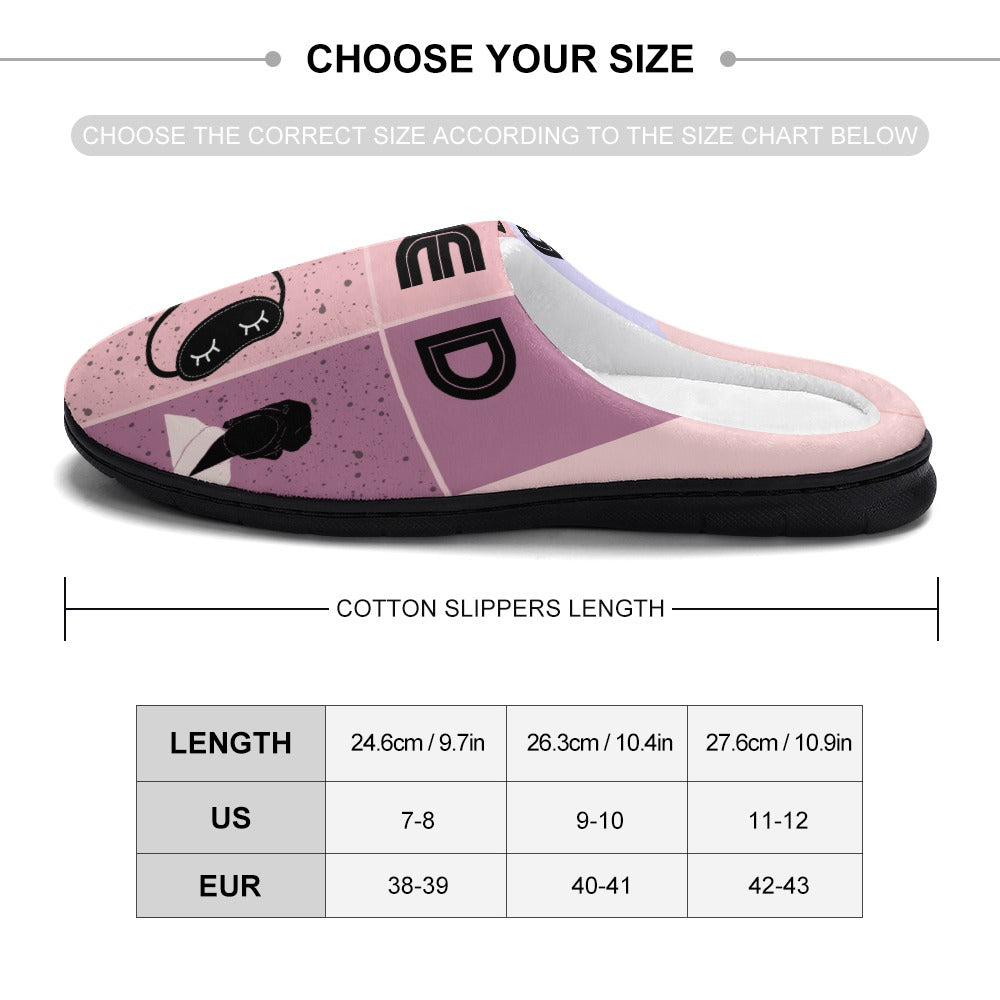 Bedtime Blush House Shoe Slippers | Custom Slippers | Cute Bedroom Shoes | Robe and Slipper Gift Sets for Women | Personalized House Shoes