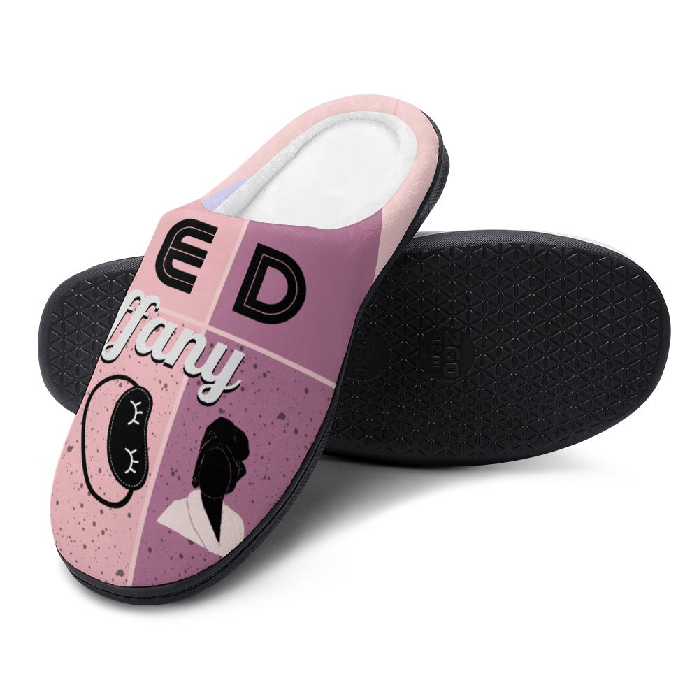 Bedtime Blush House Shoe Slippers | Custom Slippers | Cute Bedroom Shoes | Robe and Slipper Gift Sets for Women | Personalized House Shoes